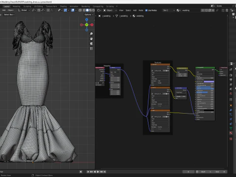 Wedding Dress 3D Model
