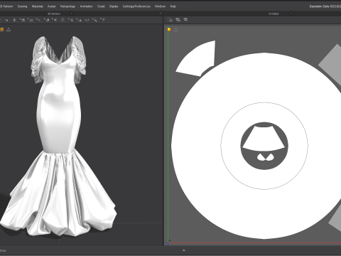 vestido de novia Modelo 3D