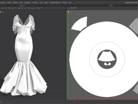 Wedding Dress 3D Model