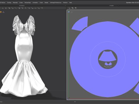 vestido de novia Modelo 3D