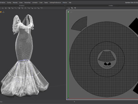 vestido de novia Modelo 3D