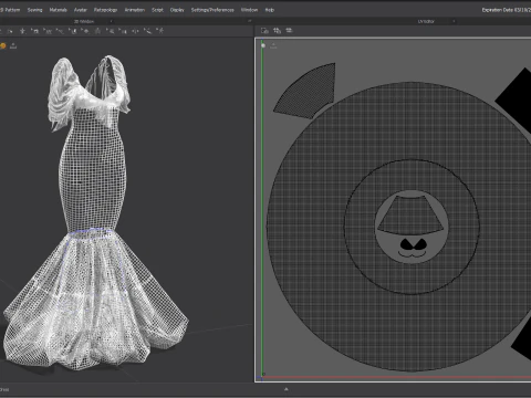 Wedding Dress 3D Model