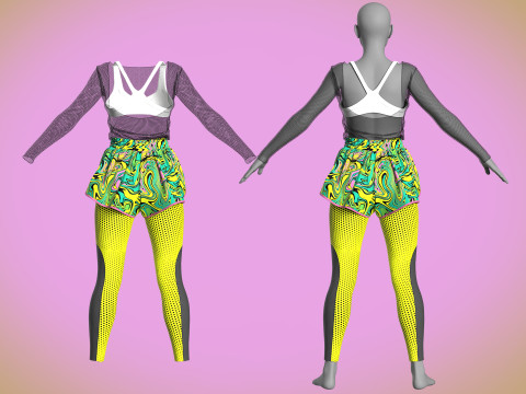 Yoga Outfit 3Dモデル