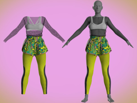 Yoga Outfit 3Dモデル