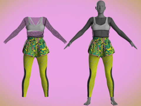 Yoga Outfit 3D Model