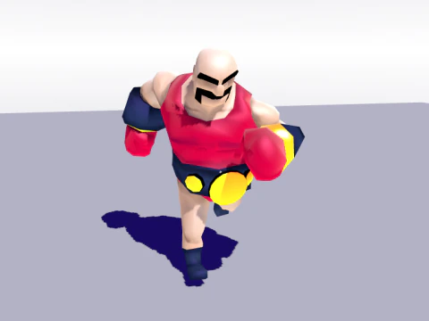 Smash Boy - d&uuml;ş&uuml;k poli 3D karakter 3D Model