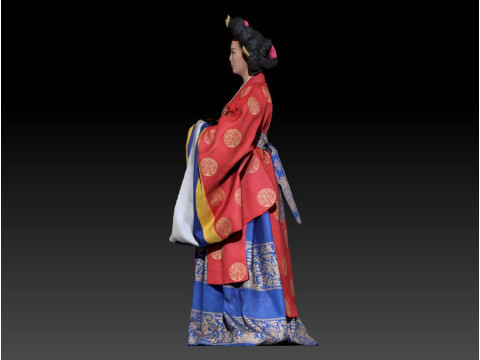 Korean Royal Procession dress hanbok Costume collection 1 3D 모델