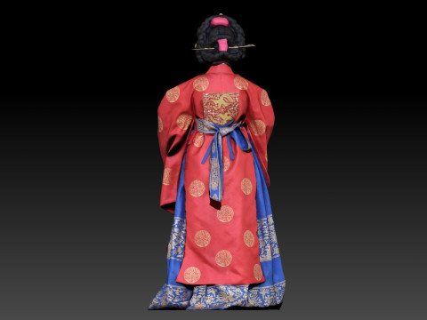 Korean Royal Procession dress hanbok Costume collection 1 3D 모델