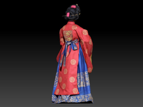 Korean Royal Procession dress hanbok Costume collection 1 3D 모델