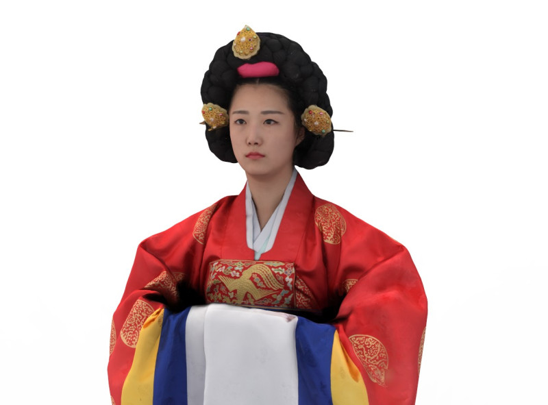 Korean Royal Procession dress hanbok Costume collection 1 3D 모델 .c4d .max .obj .3ds .fbx .stl .blend 