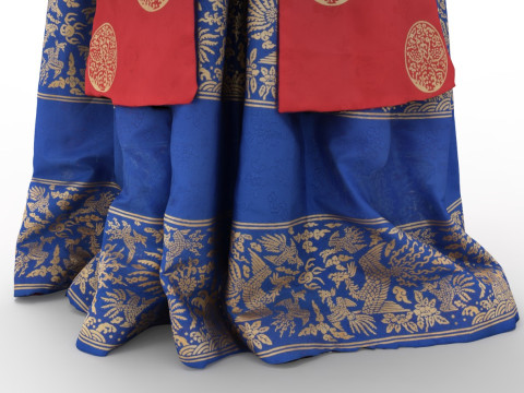 Korean Royal Procession dress hanbok Costume collection 1 3D 모델