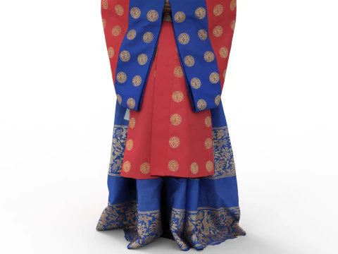 Korean Royal Procession dress hanbok Costume collection 2 3D Model