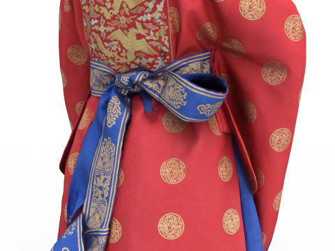 Korean Royal Procession dress hanbok Costume collection 2 3D-Modell