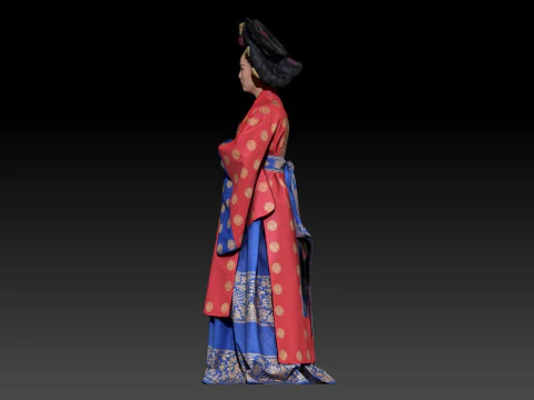 Korean Royal Procession dress hanbok Costume collection 2 3D Model