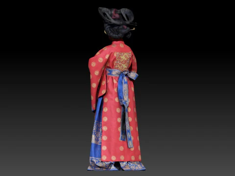 Korean Royal Procession dress hanbok Costume collection 2 3D Model