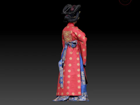 Korean Royal Procession dress hanbok Costume collection 2 3D Model