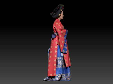 Korean Royal Procession dress hanbok Costume collection 2 3D-Modell