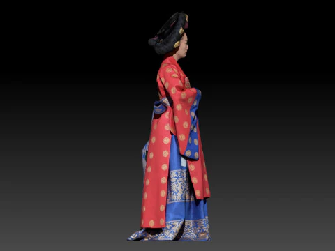 Korean Royal Procession dress hanbok Costume collection 2 3D Model
