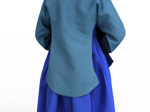 Korean Royal Procession dress hanbok Costume collection 3 Modelo 3D