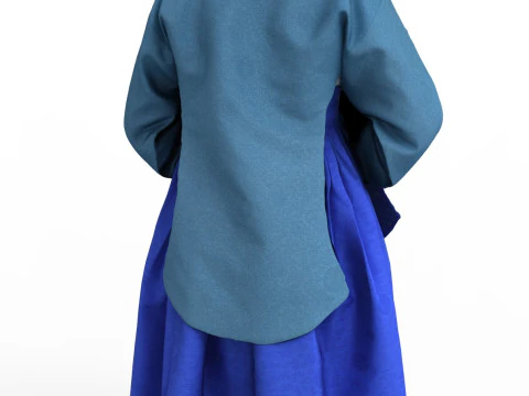 Korean Royal Procession dress hanbok Costume collection 3 3D Model