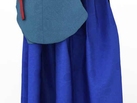 Korean Royal Procession dress hanbok Costume collection 3 Modelo 3D