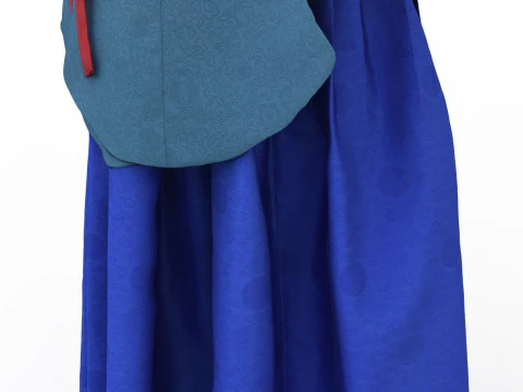 Korean Royal Procession dress hanbok Costume collection 3 3D Model