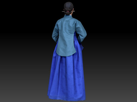 Korean Royal Procession dress hanbok Costume collection 3 Modelo 3D