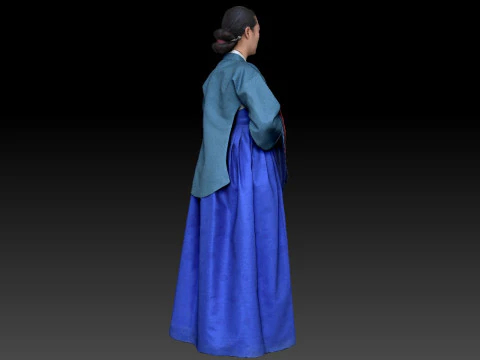 Korean Royal Procession dress hanbok Costume collection 3 3D Model