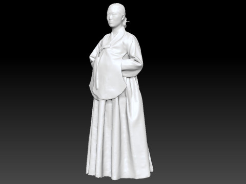 Korean Royal Procession dress hanbok Costume collection 3 Modelo 3D