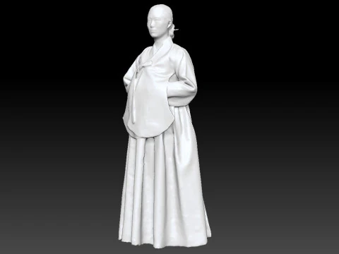 Korean Royal Procession dress hanbok Costume collection 3 3D Model
