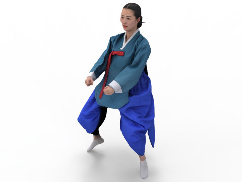 Korean Royal Procession dress hanbok Costume collection 4 3D 模型