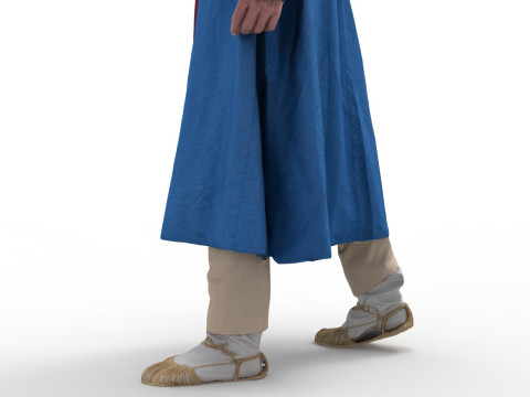 Korean Royal Procession dress hanbok Costume collection 5 3D Model