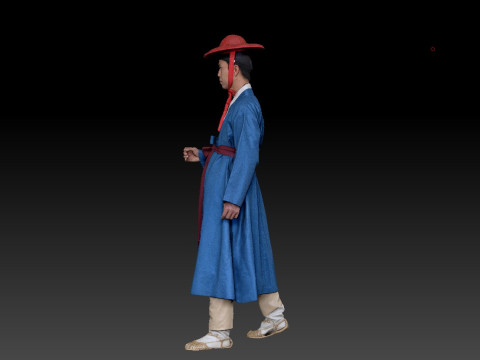 Korean Royal Procession dress hanbok Costume collection 5 3D Model