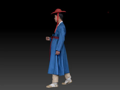 Korean Royal Procession dress hanbok Costume collection 5 3D Model