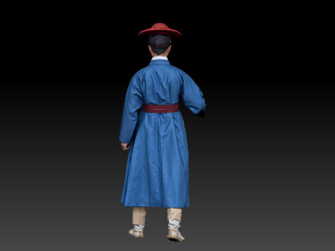 Korean Royal Procession dress hanbok Costume collection 5 3D Model