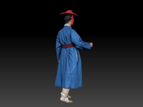 Korean Royal Procession dress hanbok Costume collection 5 3D Model