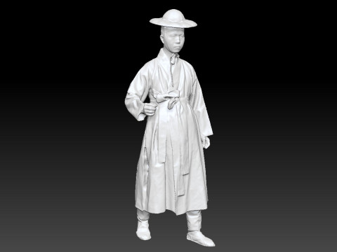 Korean Royal Procession dress hanbok Costume collection 5 3D Model