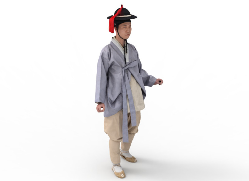 Korean Royal Procession dress hanbok Costume collection 6 3D-Modell .c4d .max .obj .3ds .fbx .stl .blend 