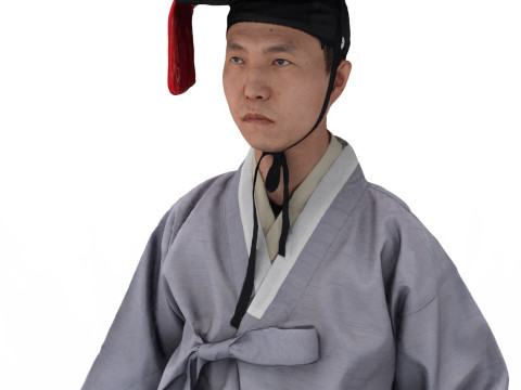 Korean Royal Procession dress hanbok Costume collection 6 3D-Modell