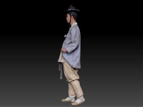 Korean Royal Procession dress hanbok Costume collection 6 3D-Modell
