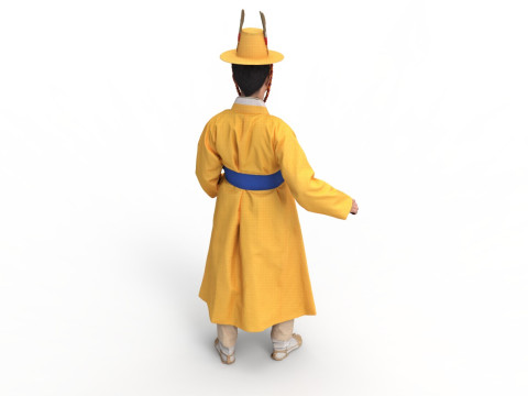 Korean Royal Procession dress hanbok Costume collection 7 3D 모델