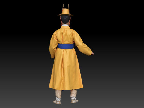 Korean Royal Procession dress hanbok Costume collection 7 3D 모델