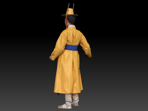 Korean Royal Procession dress hanbok Costume collection 7 3D 모델