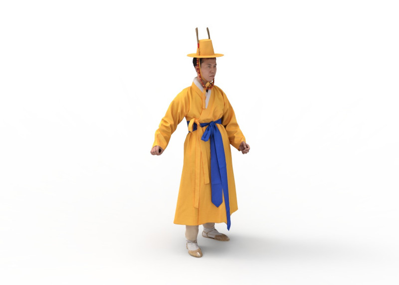 Korean Royal Procession dress hanbok Costume collection 7 3D 모델 .c4d .max .obj .3ds .fbx .stl .blend 
