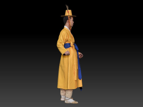 Korean Royal Procession dress hanbok Costume collection 7 3D 모델