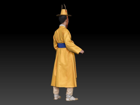 Korean Royal Procession dress hanbok Costume collection 7 3D 모델