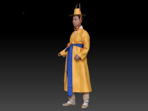 Korean Royal Procession dress hanbok Costume collection 7 3D 모델
