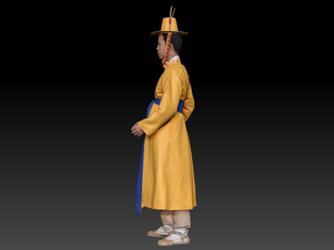 Korean Royal Procession dress hanbok Costume collection 7 3D 모델
