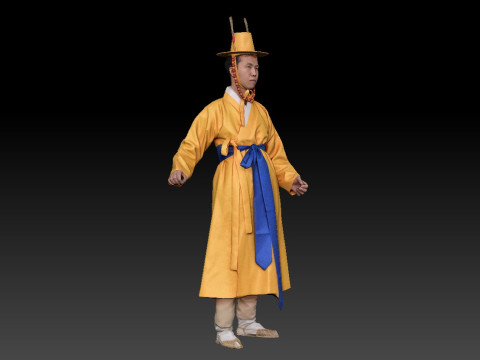 Korean Royal Procession dress hanbok Costume collection 7 3D 모델