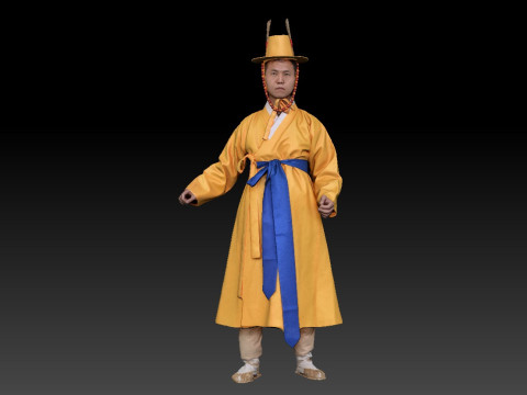 Korean Royal Procession dress hanbok Costume collection 7 3D 모델